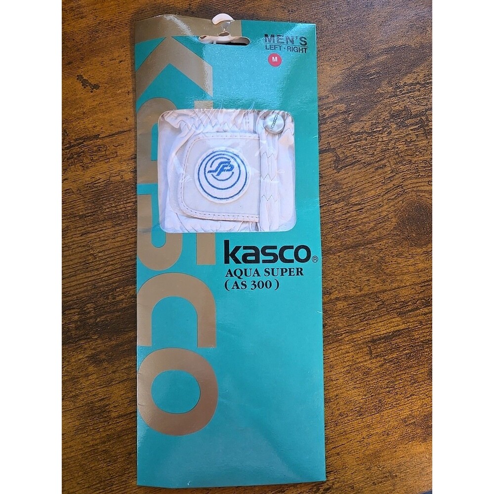 Kasco Mens Golf Glove White Aqua Super AS 300 Left Medium